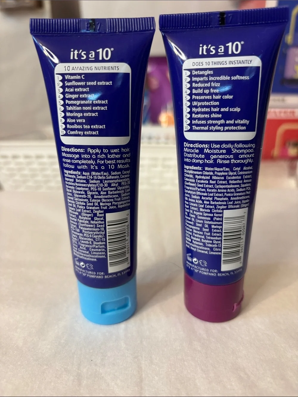 Travel Set It’s a 10 Moisture Shampoo & Daily Conditioner - Blue & Purple